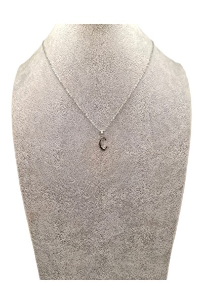 Han Ticarethane قلادة فضية اللون بحرف C