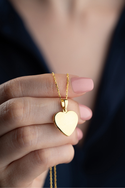 EDSA Silver 925 Ayar Gümüş Kalp Resimlik Kolye