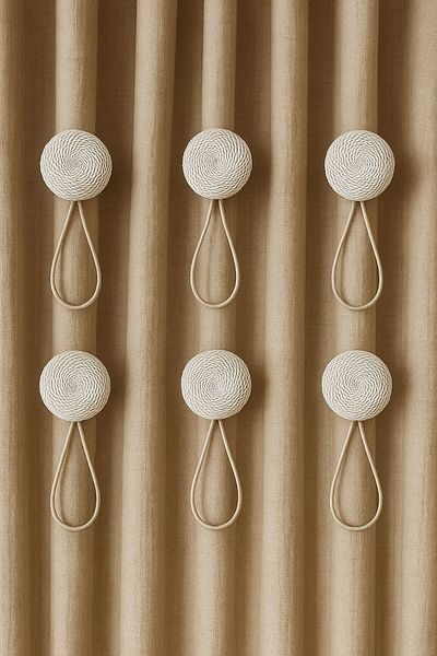 FEDA İSTANBUL Magnetic Curtain Latch Thread Winding Model 6 Pieces