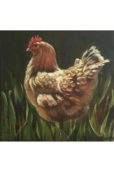 Tavuk, yağlıboya tablo, 50x50cm