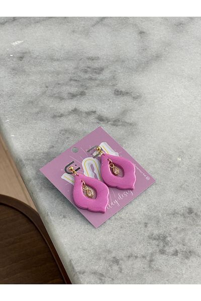 YAKA ART Handmade Special Design Stone Polymer Earrings