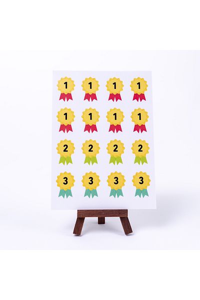 Sticksy Set of color badge stickers, A5 2 sheets