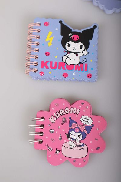 kuromi Dekomus Licensed New Season 2-Piece Shaped Spiral Mini Notepad