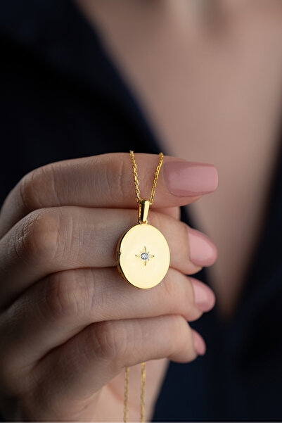 MUİ JEWELRY 925 Ayar Gümüş Resimlik Kolye