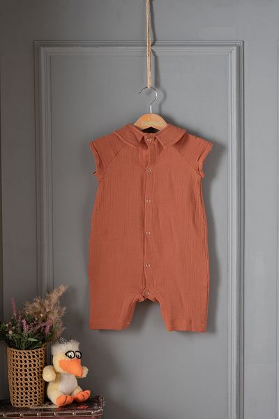 Montisu Baby Muslin Snap Romper, Comfortable Fit