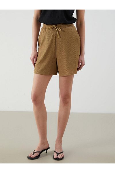 LC Waikiki Lcwaikiki Classic Elastic Waist Textured Women Shorts