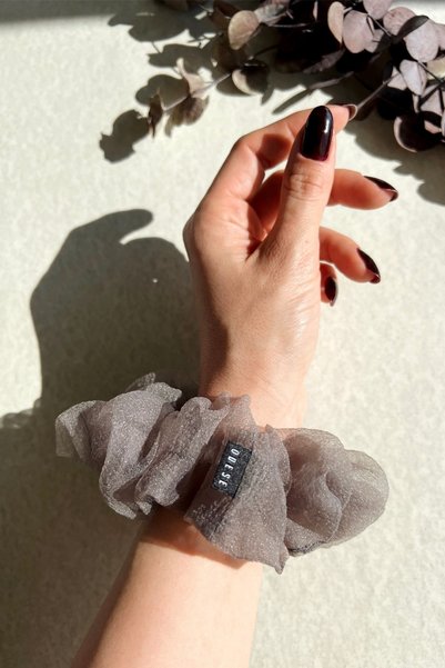 ODESE DESIGN El Yapımı Organze Scrunchie Saç Tokası Medium