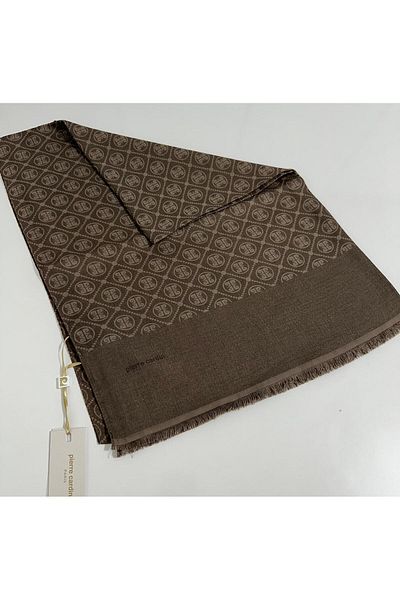 Pierre Cardin Σάλι Elegans Monogram-75 X 190-090700-932 Καφέ