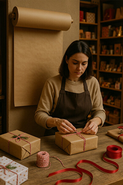 OLİ Art ورق كرافت رول 50 سم × 10 م - لتعبئة الهدايا، وتغليف الزهور، والتغليف، وتغليف الشحن، والحرف اليدوية