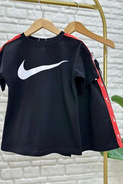 Kidmark Çocuk Modası طقم صيفي أساسي مطبوع للأولاد مكون من قطعتين
