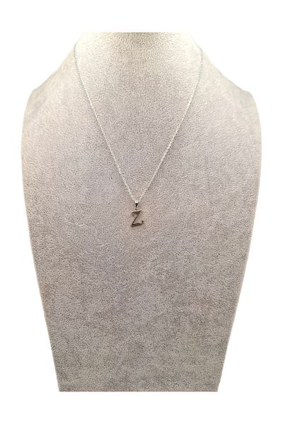 Han Ticarethane Silver Color Letter Z Necklace