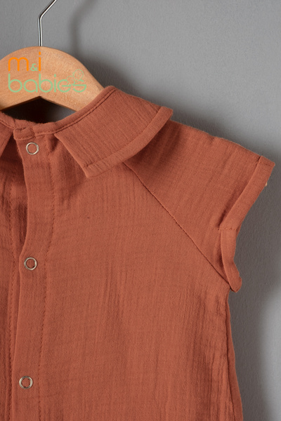 Montisu Baby Muslin Snap Romper, Comfortable Fit