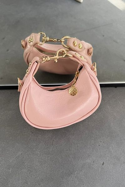 LEONAS Detailed Miusa Pink Women's Hand and Shoulder Bag