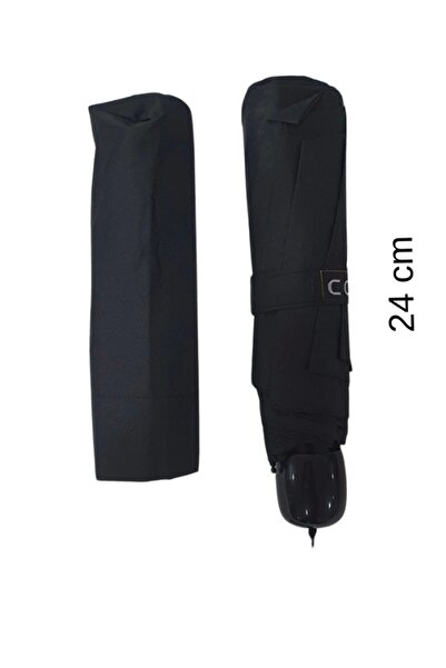 Genel Markalar Cep Şemsiye 8 Telli Kısa Manuel Siyah 24cm