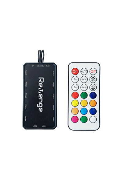 Revenge Infinity Hexagon 7in1 White Remote Controlled 12cm Rgb Fan Set Fan Controller Included 120mm 7-Piece Case Fan