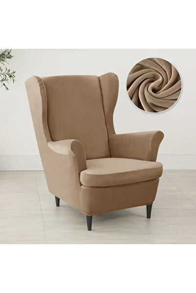 Choice A2 Wingchair Cover 2pcs/set Velvet Wingback Chair Covers Removable Win...