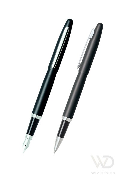 Sheaffer Wizdesign Vfm Fountain Pen Roller Pen Matte Black Chrome Set Special Gift Boxed