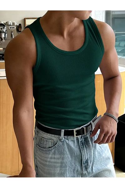 khalif Men's Halter Collar Athlete Lycra Undershirt