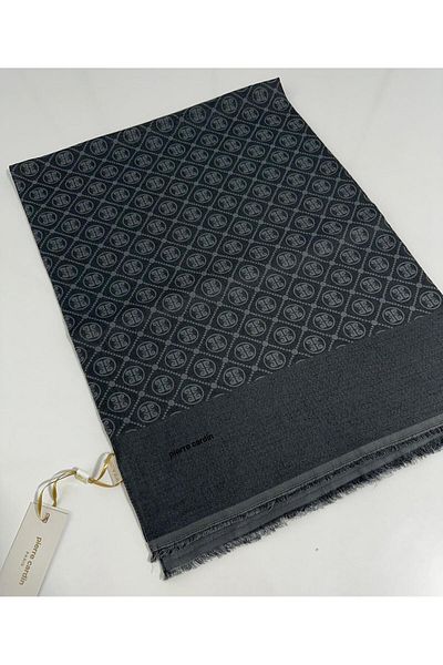 Pierre Cardin Elegans Monogram Shawl-75 X 190-090700-913 Καπνιστό