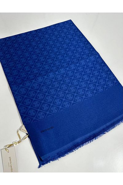 Pierre Cardin Σάλι Elegans Monogram-75 X 190-090700-924 Saks Blue
