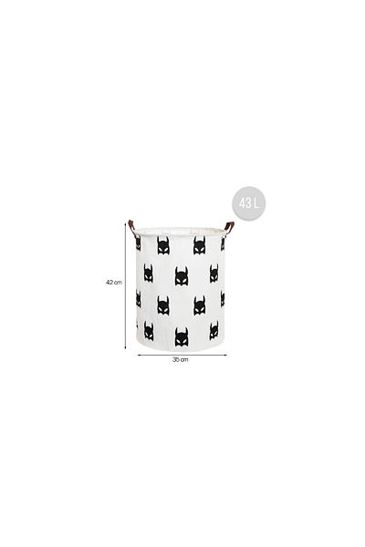 waya Toy basket, laundry, foldable, WAYA, cotton canvas, waterproof, 35x42 cm, 43 l, Batman model