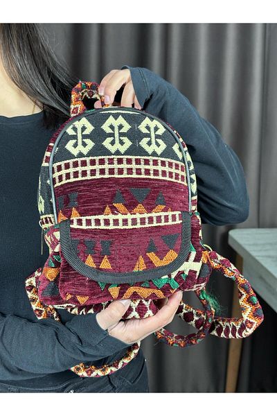 Sobe Hediyelik Mini rucsac autentic Kilim Woven