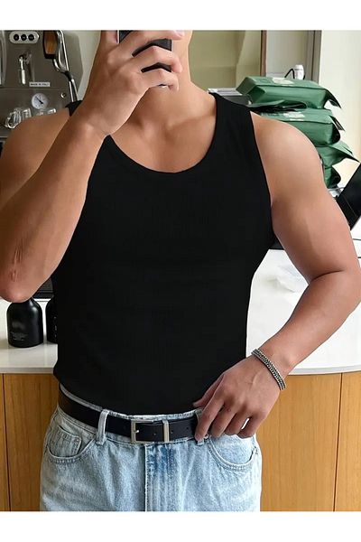 khalif Men's Halter Collar Athlete Lycra Undershirt
