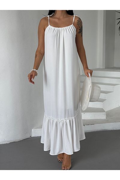 R&G RIMANERE GIOVANI Women's Loose Strap Chiffon Look Summer Dress