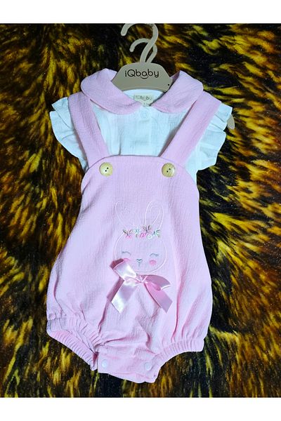 KATIA Soft Baby Girl Jumpsuit 100% Cotton with Cute Rabbit Design Both Stylish and Comfortable