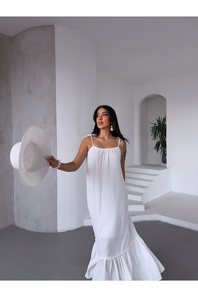 R&G RIMANERE GIOVANI Women's Loose Strap Chiffon Look Summer Dress