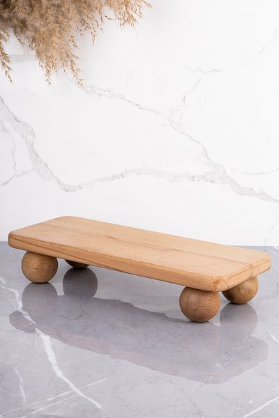 MODA OZY Ball Footed Ξύλινη Κουζίνα / Μπάνιο Διακοσμητικό Organizer Riser Stand Ορθογώνιο Βάση βάζου