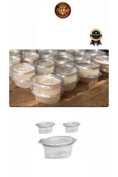 figanlar ambalaj 50 Cc Plastic Self Lid Transparent Bone Broth Broth Preservation Storage Container 50 Pieces