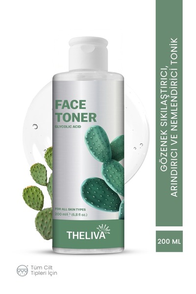 The Liva Kaktüs Özlü Leke Karşıtı Gözenek Sıkılaştırıcı Peeling Etkili Glikol...