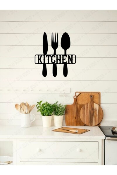Diji Wood "Kitchen" Yazılı Mutfak Süsü