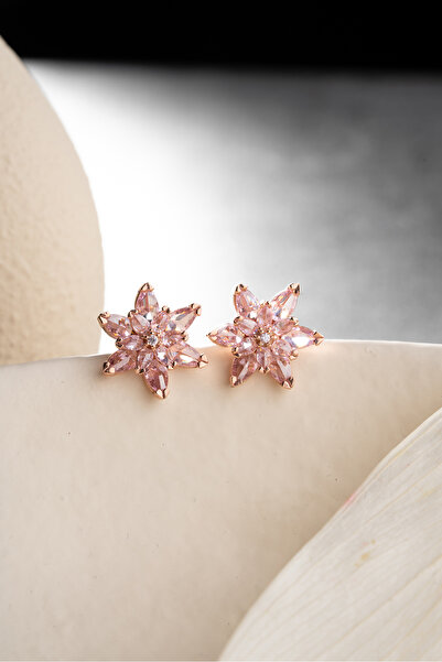 Silvano Jewelry 925 Ayar Gümüş Lotus Küpe