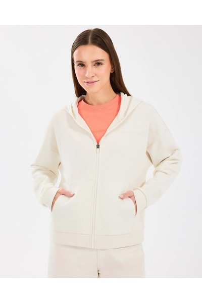SKECHERS W Essential Full Zip Sweatshirt Women Offwhite Sweatshirt S242117-102