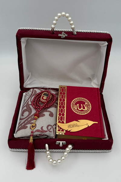 Uğurlu Hac Set de cutii din catifea cu flori pentru cadouri