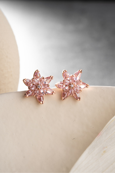 Silvano Jewelry 925 Ayar Gümüş Lotus Küpe