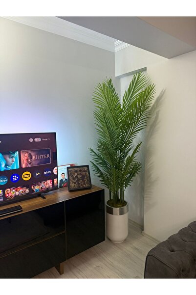 İremÇiçekçilik Yapay Çiçek Uygula Yapay Ağaç Salon Çiçeği 210 Cm 18 Yaprak Areka