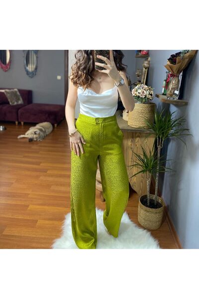 MODAGK Single Trousers-Self Patterned Satin Single Trousers