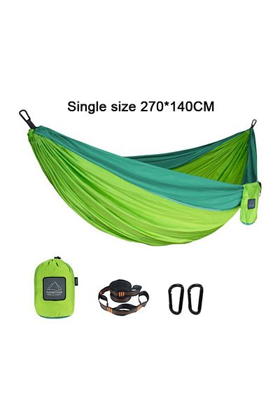 Choice single green 2 Portable Nylon Parachute Fabric Single and Double Size Outdoor Camping Hiking Garden