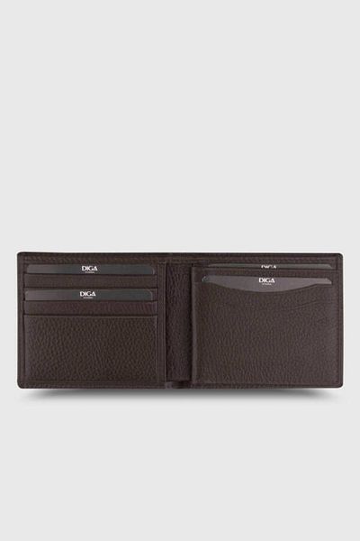 DİGA 03 Model Classic Pisot Real Leather Brown Wallet