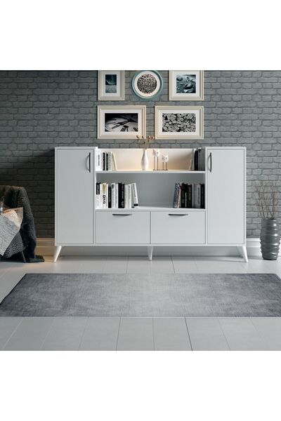 Boyut Mobilya Viven 4 Kapaklı, Dekoratif Kitaplık, Konsol