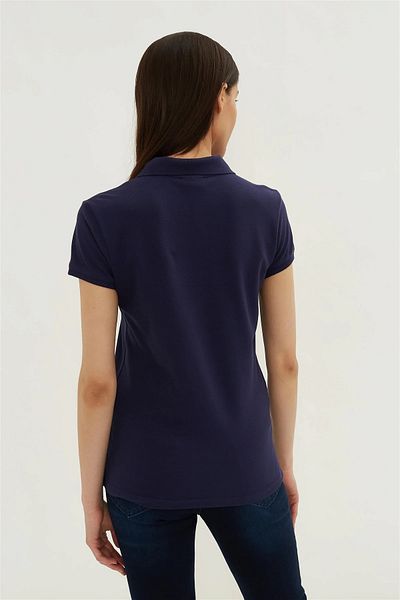 U.S. Polo Assn. Tricou cu gât polo pentru damă bleumarin