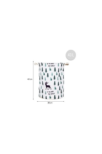 waya Foldable Basket For Toys, Laundry, Cotton Canvas, Waterproof, WAYA, 35x42 cm, Cotton, 43 l