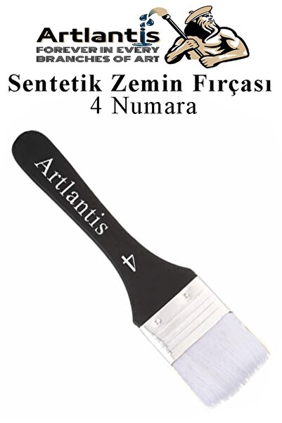 Artlantis Četka za pod broj 4, 1 komad, crna drška, bele čekinje, sintetički ...