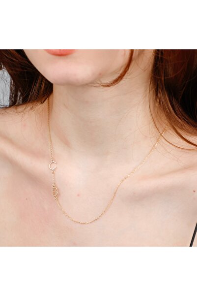 ALTINTEMAS Kişiye Özel İki Harfli Kolye 18K Altın Kaplama 925 Ayar Gümüş