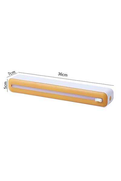 Choice Yellow Kitchen Disposable Cling Film Cutter, Point Breaking Household Food Special Cutting Box, Suct