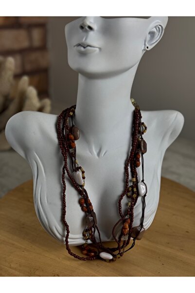 SEDEF TAKI Taşlı boncuk kolye