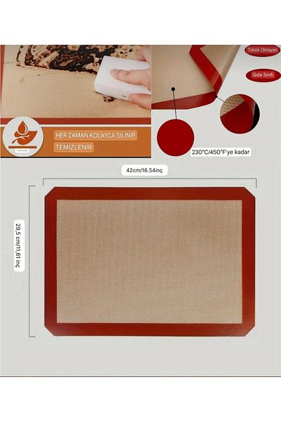 BRE HOME 2-Piece Kitchen Set 50-Piece Oiled Presentation Paper + Silicone Oven Mat